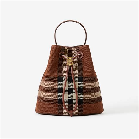 Small TB Bucket Bag in Dark birch brown 